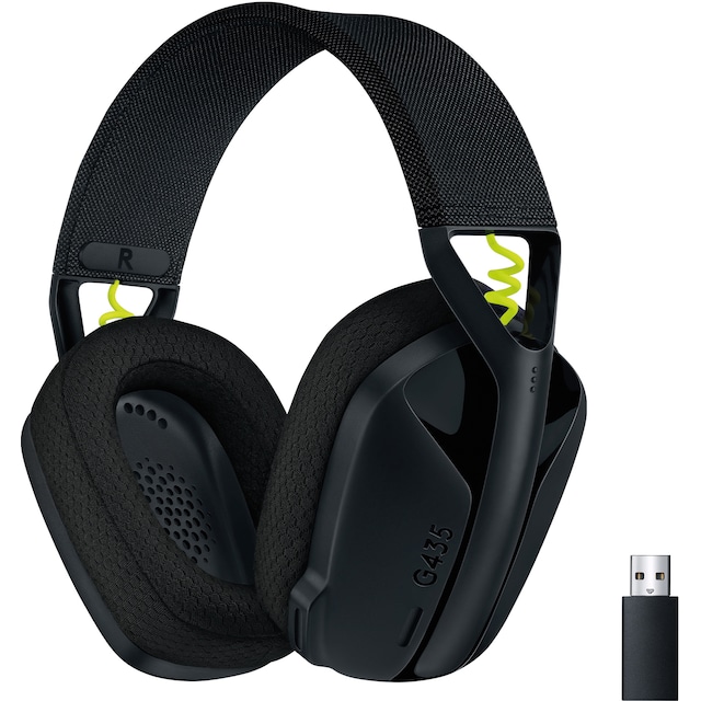 Logitech G435 hörlurar för gaming (svarta)