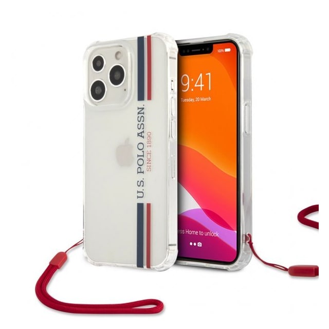 U.S. Polo iPhone 13 Pro Skal Nylon Cord Transparent