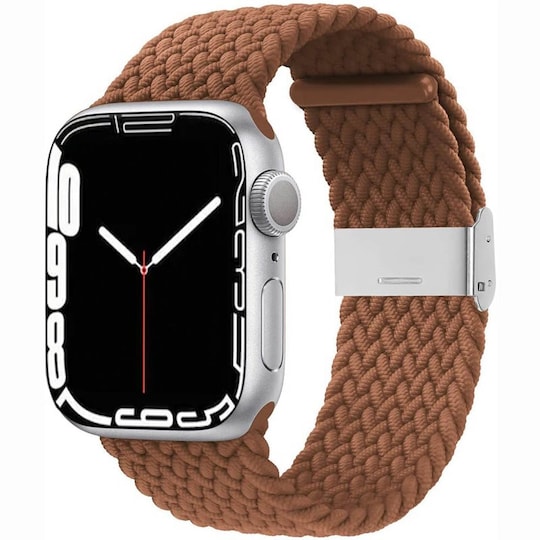 Flätat Elastiskt Armband Apple Watch 7 (45mm) - Brun - Elgiganten