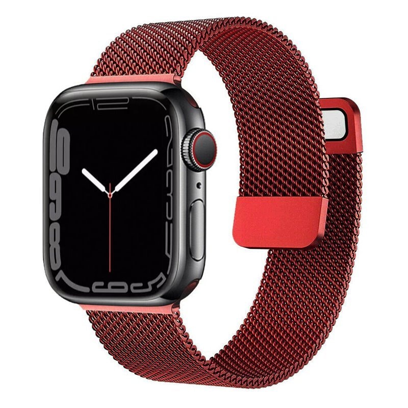 Milanese Armband Apple Watch 7 (41mm) - Röd - Elgiganten