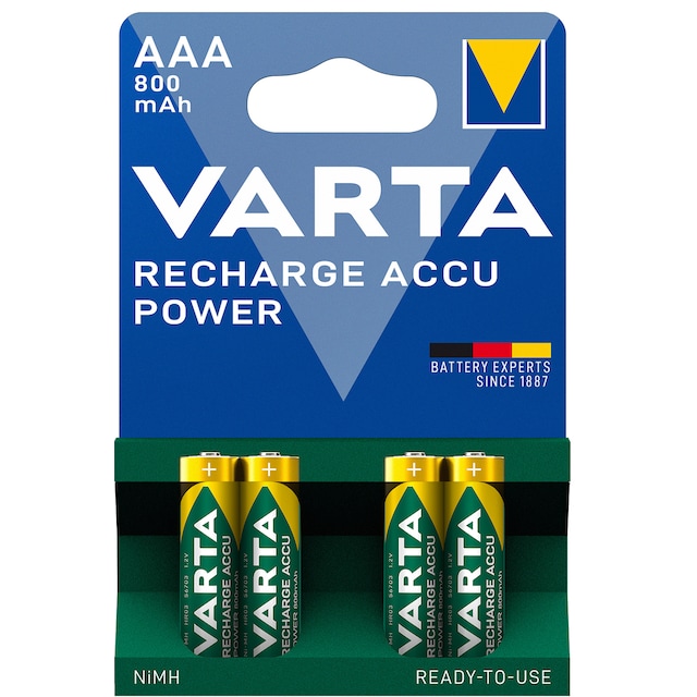 Varta Power AAA 800Mah batteri (4 st)
