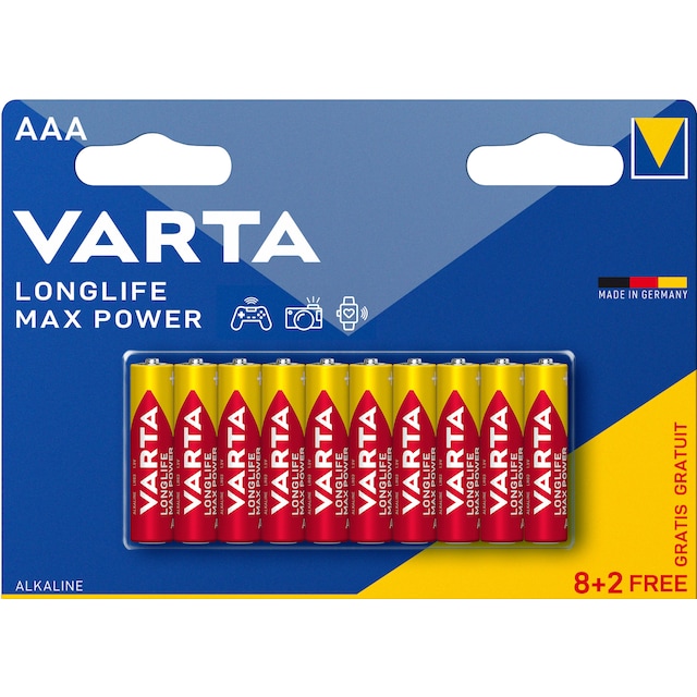 Varta Longlife Max Power AAA-batteri (10 st)