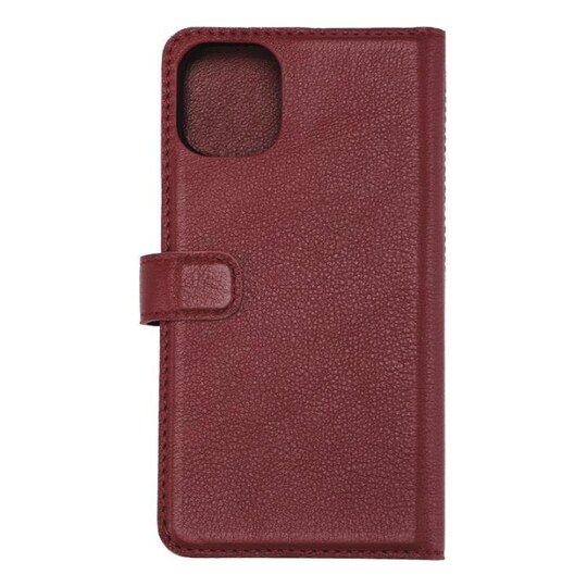 Essentials iPhone 11, Läder wallet avtagbar, röd - Elgiganten