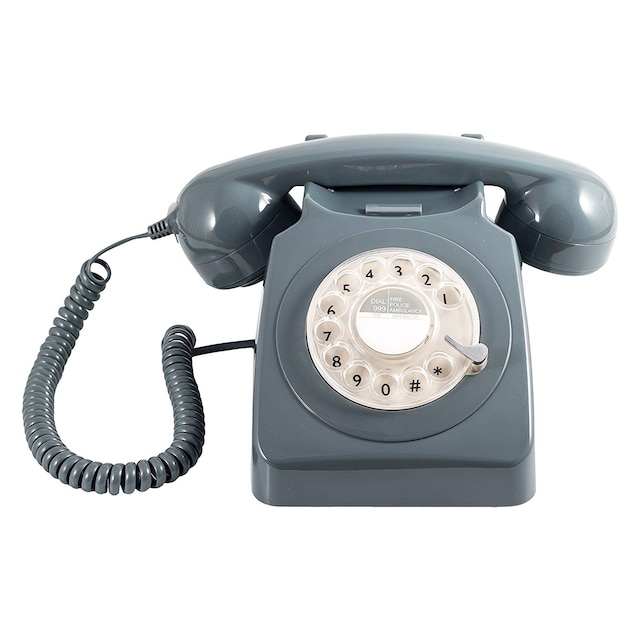 GPO 746 Retro Telefon med Snurrskiva - Grå