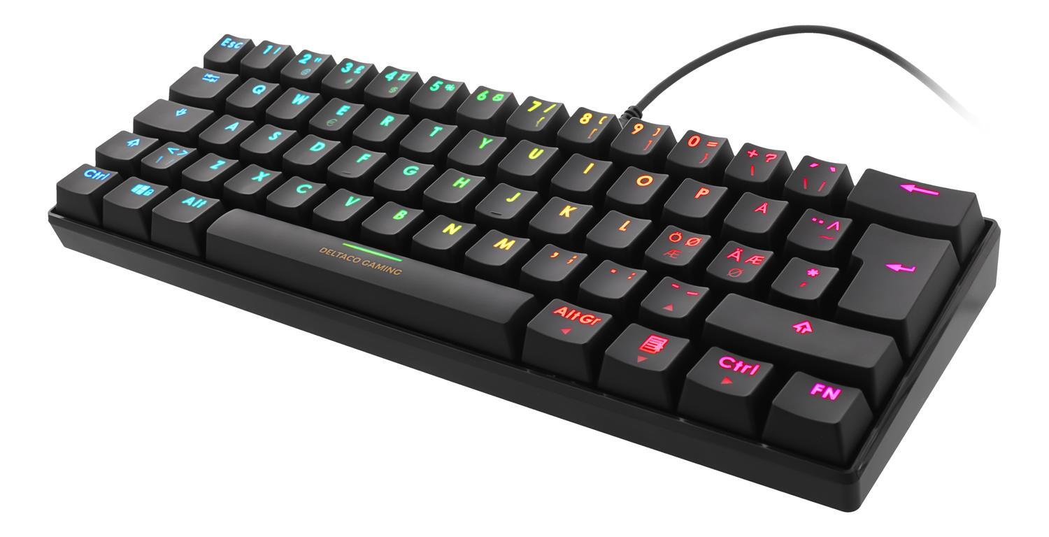 DELTACO GAMING DK430B Mekaniskt 60%RGB-tangentbord,brun switch,62 keys -  Elgiganten