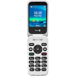 Doro 6821 mobiltelefon (svart/vit)