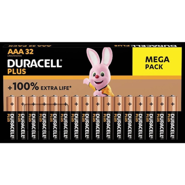 Batteri AAA (R03) Alkaliskt Duracell Plus-AAA BP32 1.5
