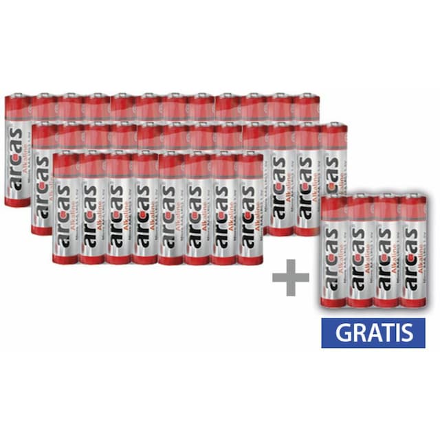 Batteri AAA (R03) Alkaliskt Arcas 1.5 V 36 st