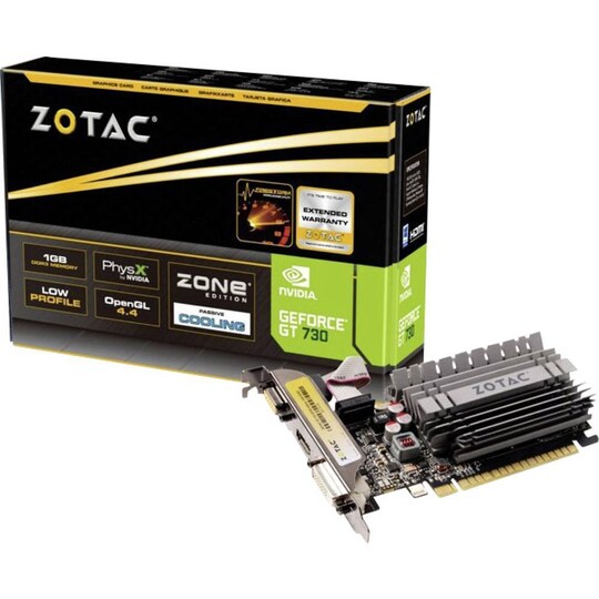 Zotac Grafikkort Nvidia GeForce GT730 Zone Edition 2 GB - Elgiganten