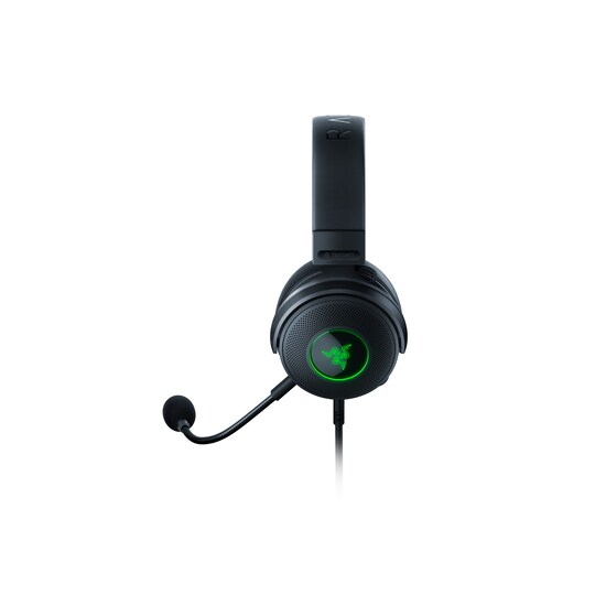 Razer Gaming Headset Kraken V3 Inbyggd mikrofon, svart, trådbunden, br -  Elgiganten