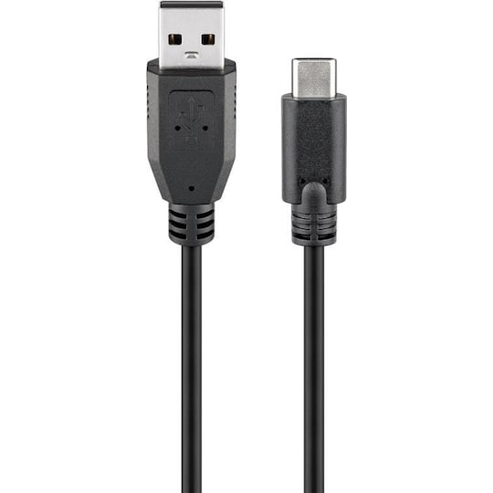 USB 2.0-kabel (USB-C™ till USB A), svart - Elgiganten