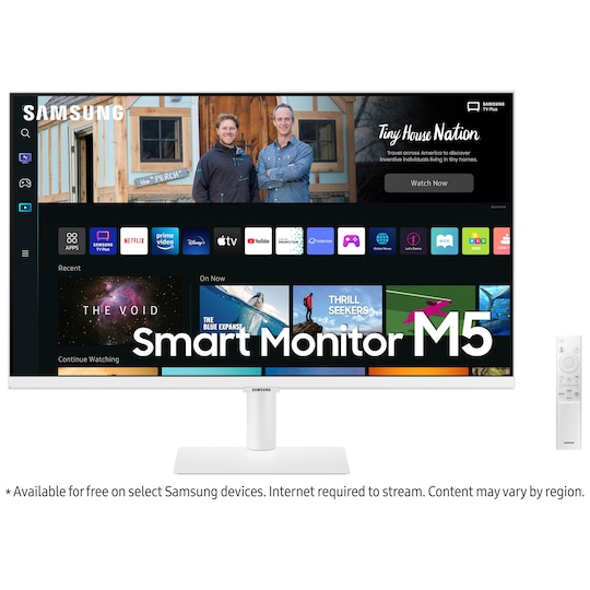 Samsung Smart Monitor M5 27" bildskärm (vit) - Elgiganten