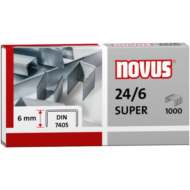 Novus Häftklammer 24/6 SUPER 1000 st 1.000 st/paket