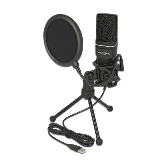 Delock USB Condenser Microphone Set - for Podcasting, Gaming and Vocal -  Elgiganten