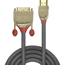 LINDY HDMI / DVI Adapterkabel 0.50 m 36193 Grå [1x HDMI