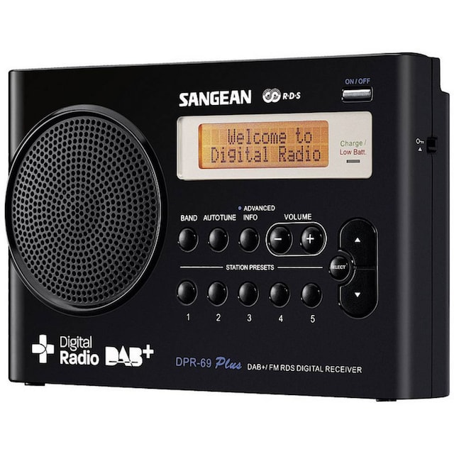 Sangean DPR-69+ Väskradio DAB+, FM
