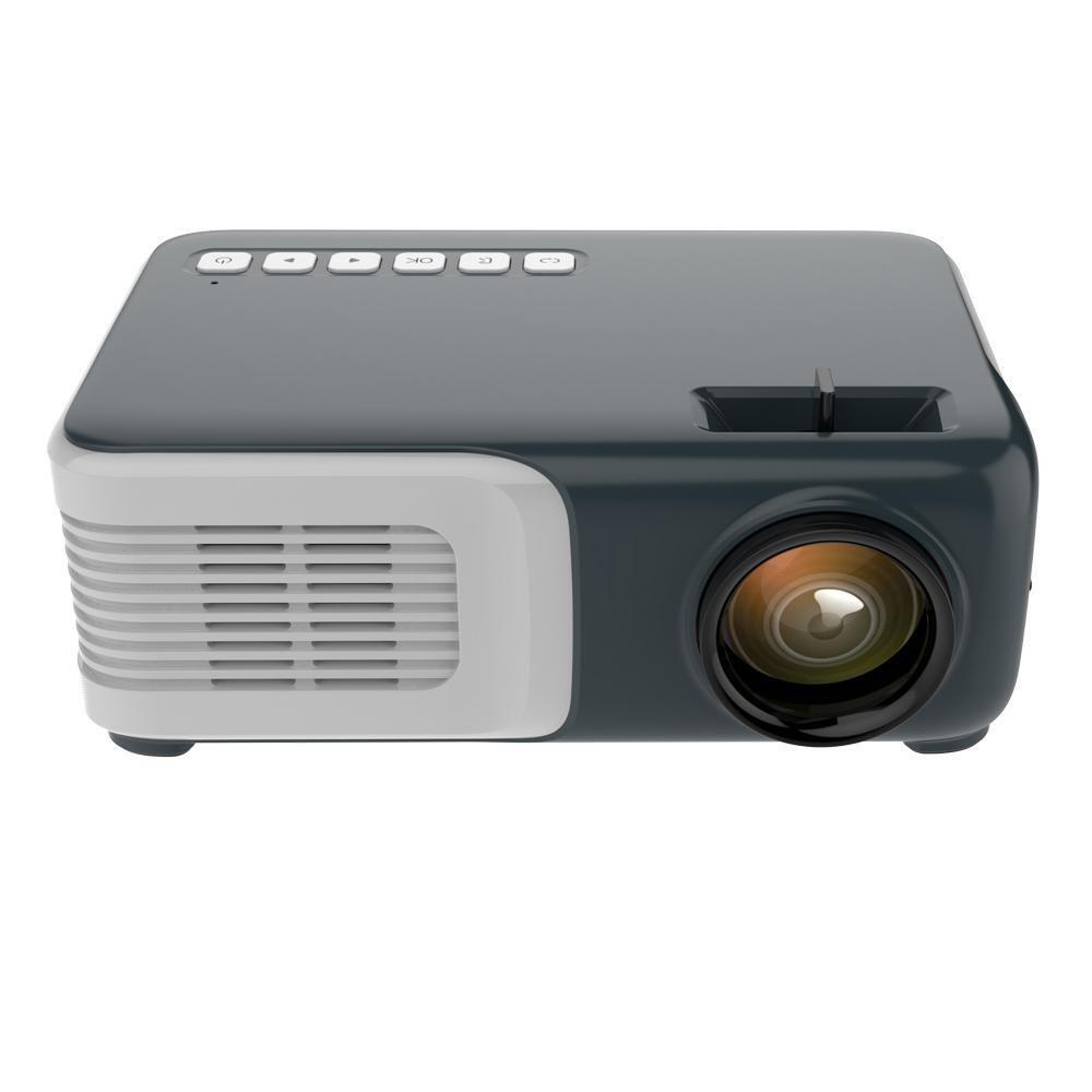 Mini-projektor med högtalare och fjärrkontroll Svart/vit - Elgiganten