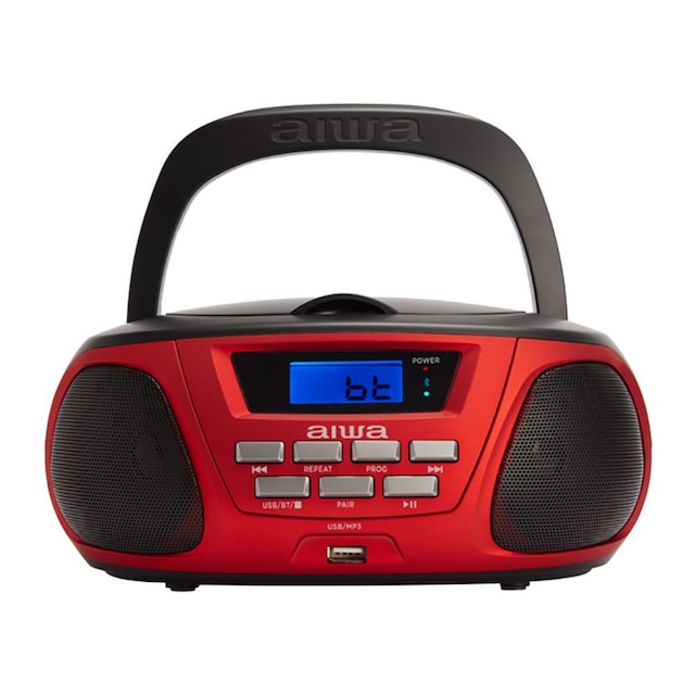 AIWA Mini Boomblaster FM - CD - Bluetooth - USB Red
