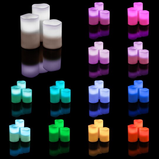 tectake LED-ljus med skiftande färg - vit - Elgiganten