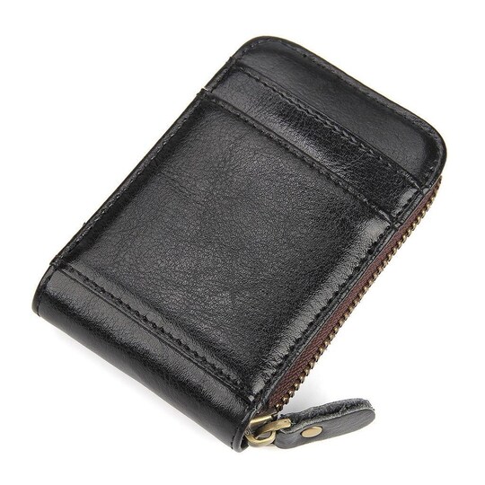 RFID korthållare plånbok Äkta läder Svart - Elgiganten