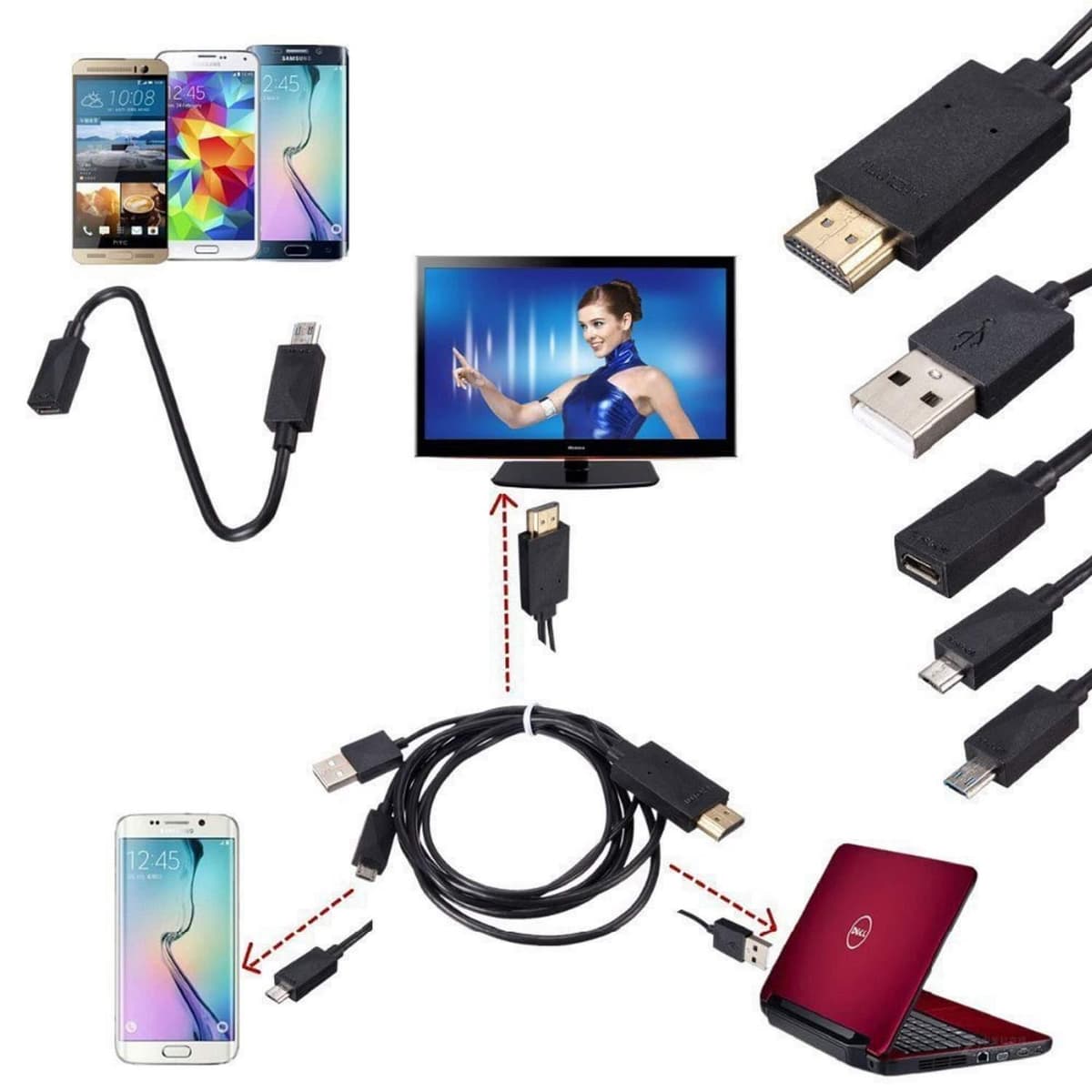 Micro USB till HDMI Adapter