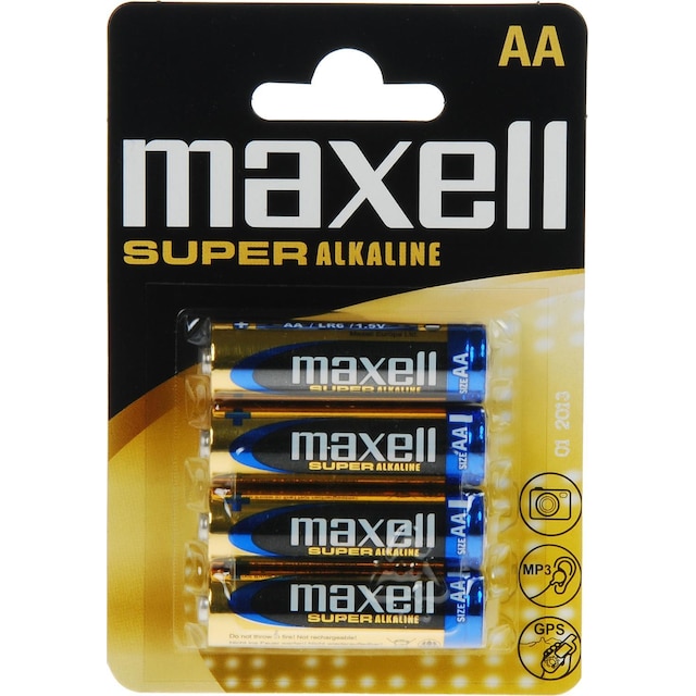 Maxell AA LR06 superalkaliska batterier 4-pack