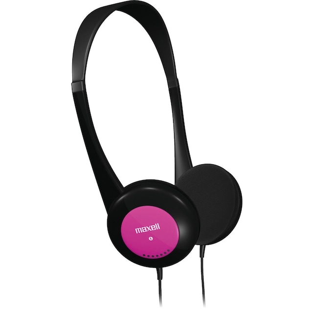 Maxell Kids Headphones, hörlurar för barn, kontrollerad volym, rosa