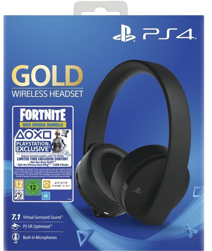 Sony PS4 Gold Trådlöst 7.1 Headset inkl. Fortnite Bundle - Elgiganten