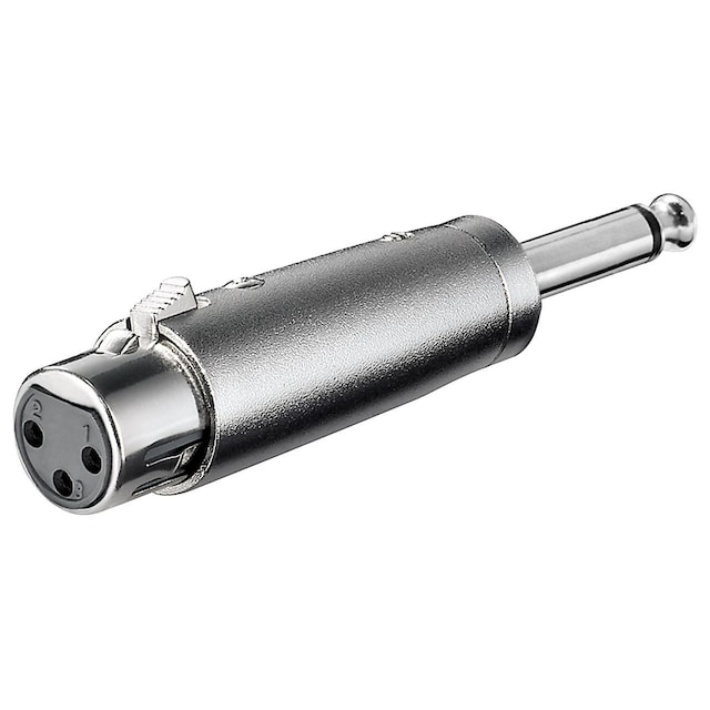 Goobay XLR-adapter, AUX-jack 6,35 mm monoplugg till XLR-uttag