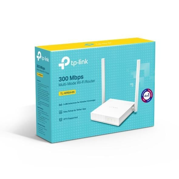 TP-LINK Router TL-WR844N 802.11n, 300 Mbit/s, 10/100 Mbit/s, Ethernet -  Elgiganten