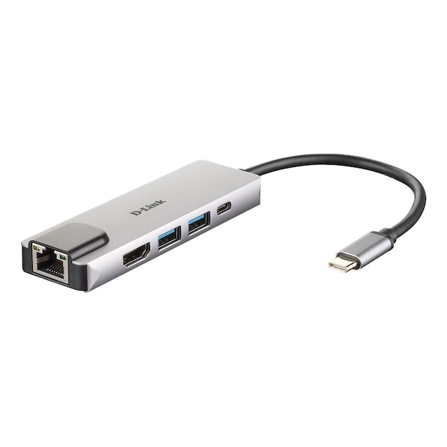 5-in-1 USB-C Hub with HDMI/Ethernet and Power Delivery