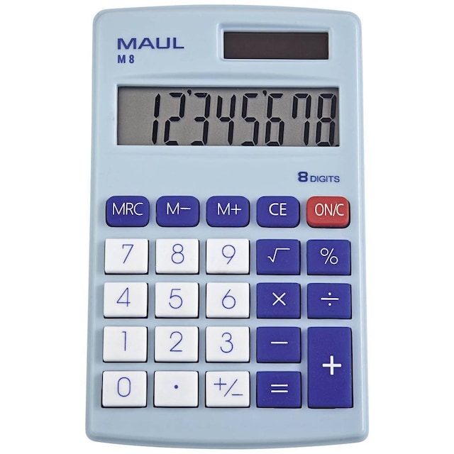 Maul M 8 Miniräknare Ljusblå Display (ställen): 8