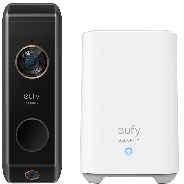 Eufy 2K Dual Cam Video Doorbell +Eufy Security HomeBase 2 gateway