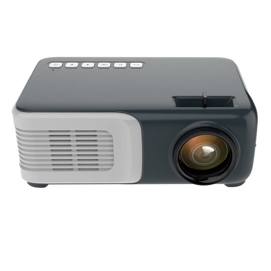 INF Mini-projektor med högtalare och fjärrkontroll Svart/vit - Elgiganten