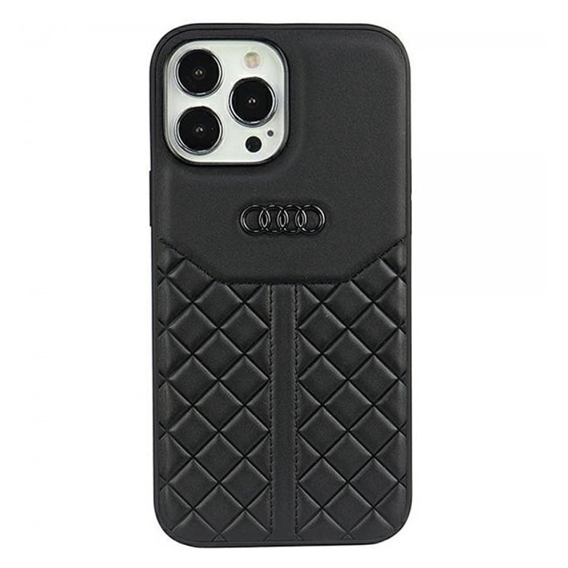 Audi iPhone 13/iPhone 13 Pro Skal Genuine Leather Case Svart