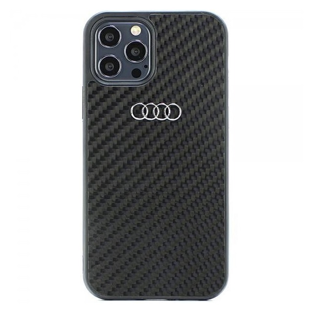 Audi iPhone 12/iPhone 12 Pro Skal Carbon Fiber Svart