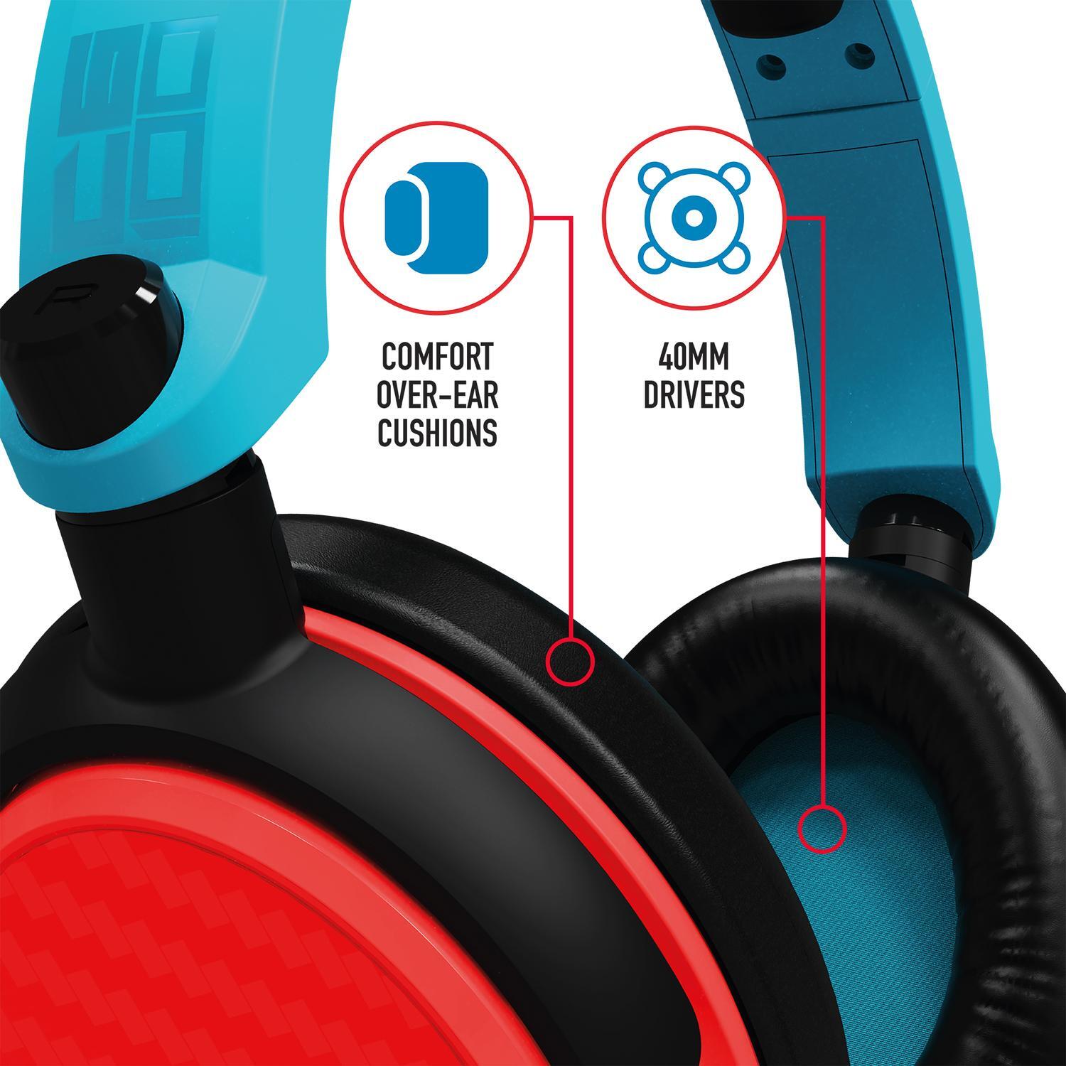 Stealth C6-100 Gaming Headset for - Neon PS4/PS5, XBOX, Elgiganten - Blue/Red PC Switch