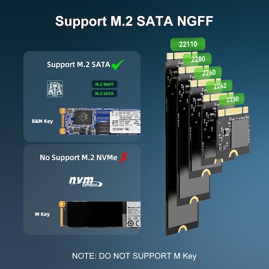 MAIWO SATA M.2 SSD Clone docking 1 to 4 B&M Key 5Gbps - Elgiganten