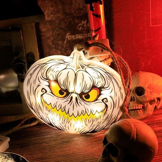 Halloween Hängande LED-ljus Dödskalle Festdekor - Djävul - Elgiganten