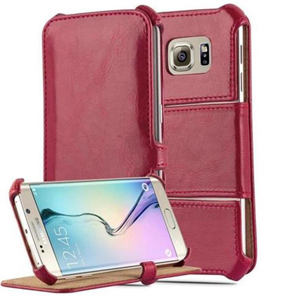 Samsung Galaxy S6 EDGE Plånboksfodral Skal (Röd) - Elgiganten