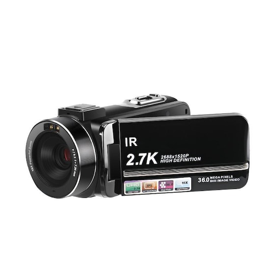 Videokamera 2,7K/36MP/16x zoom/IR night vision - Elgiganten
