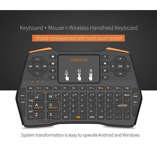 Trådlöst tangentbord + multi-touch-skärm till TV-box/PC - Elgiganten