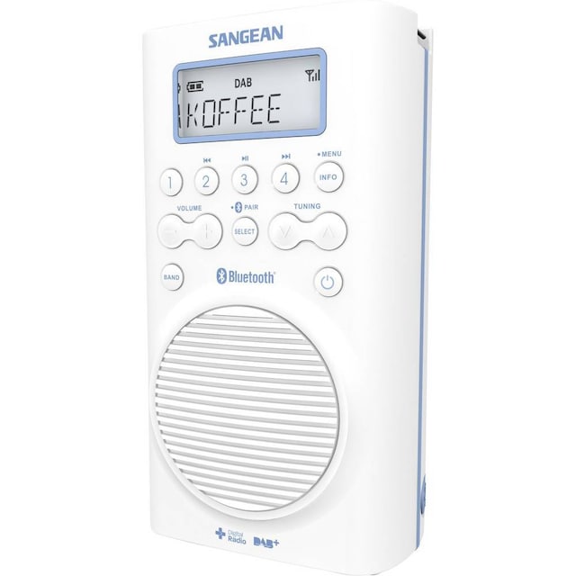 Sangean H205D Duschradio DAB+, FM Bluetooth Vattentät