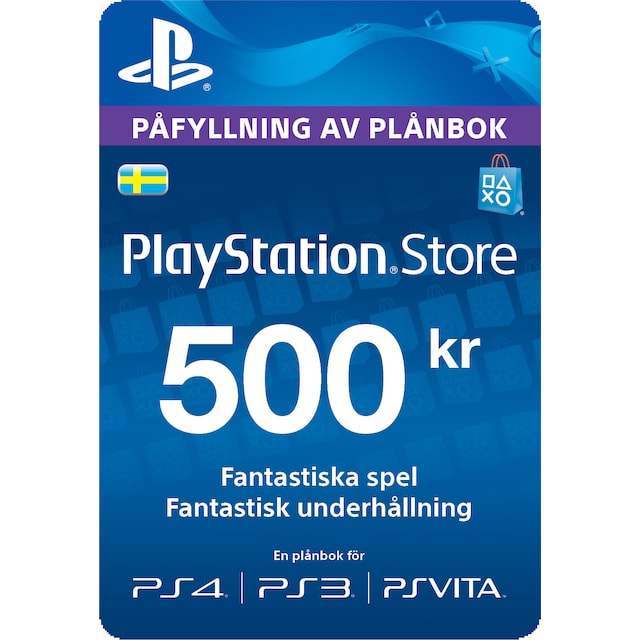 PlayStation Store PSN presentkort 500 SEK