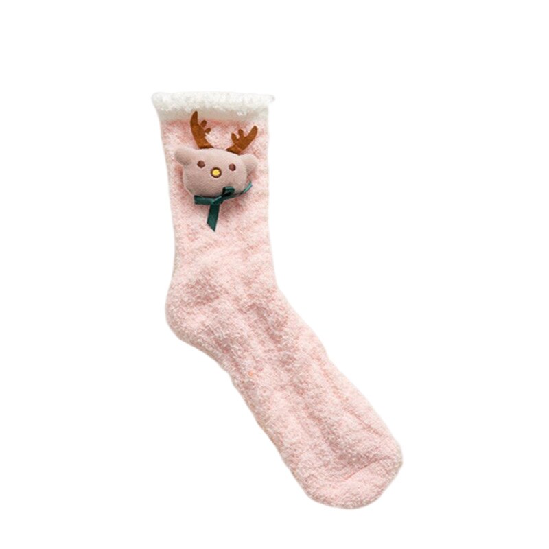 Christmas Fuzzy strumpor för kvinnor 3 par Rosa 26x8 cm - Elgiganten