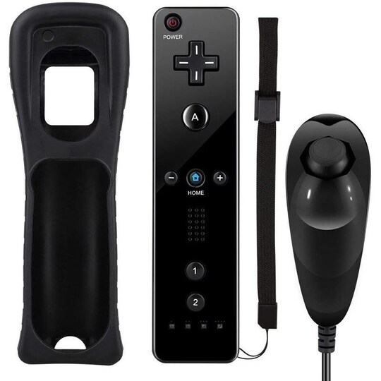Remote Plus + Nunchuck till Wii-Wii U, Svart - Elgiganten