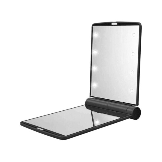 UNIQ LED Kompakt Dubbelsidig Spegel med 2X förstoring - Elgiganten