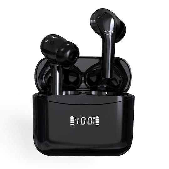 Trådlösa hörlurar ENC brusreducerande Bluetooth 5.2 IPX5 Svart - Elgiganten