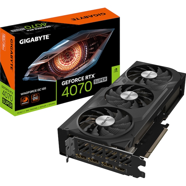 Gigabyte GeForce RTX 4070 Super Windforce OC grafikkort (12 GB GDDR6X)