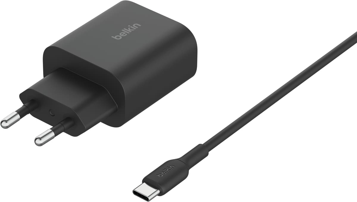 Belkin 3-i-1 Qi2 hopfällbar laddare med MagSafe (svart)